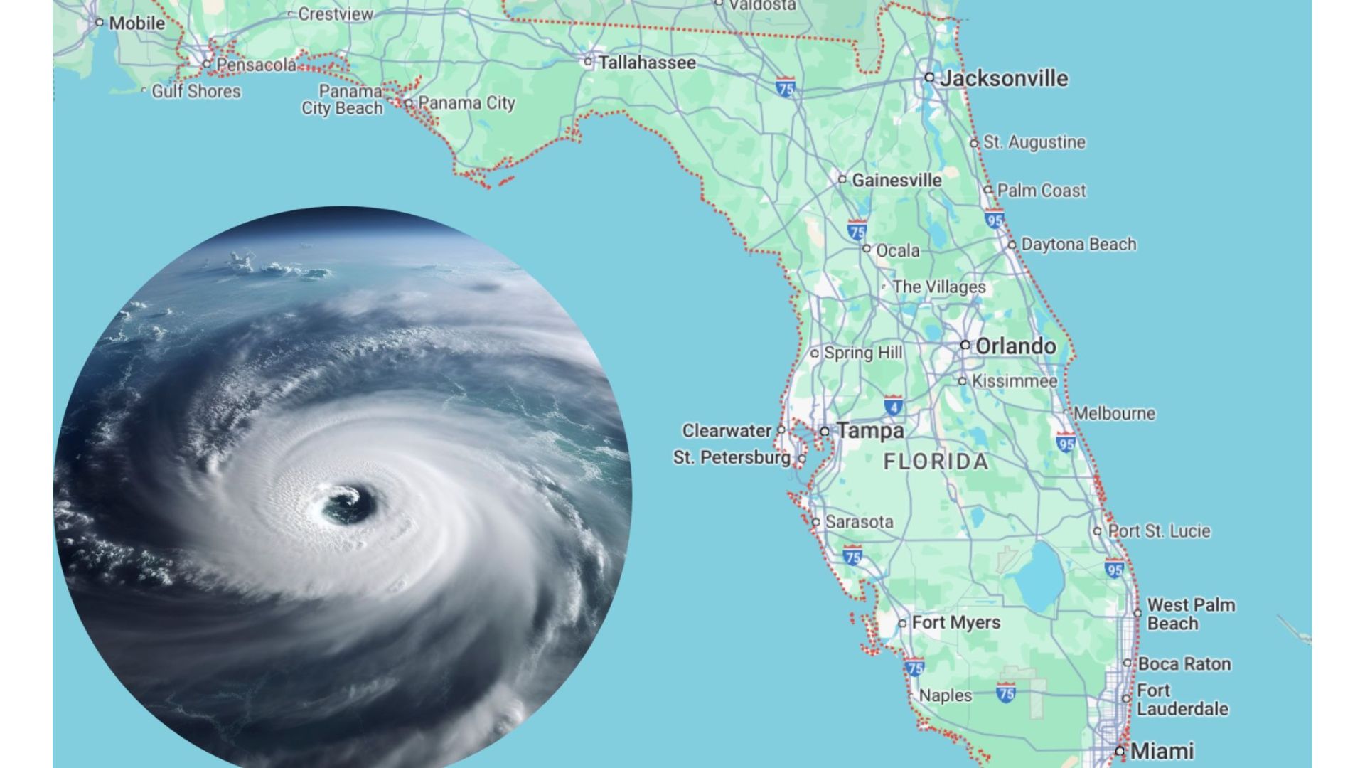 Hurricane hitting Florida and not Colombia